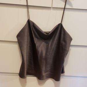 Alice + Olivia Grey Slip Top